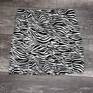 Love on a Hanger Black and White Zebra Print Mini Dress